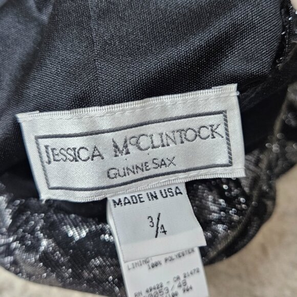 NEW Gunne Sax Jessica McClintock Maxi Brocade Dress - Picture 5 of 8